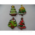Merry Christmas tree pvc fridge magnet